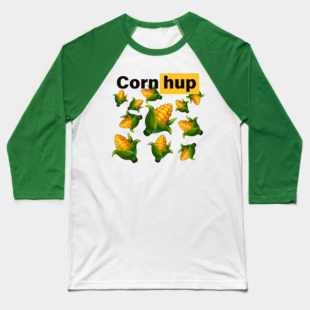 Corn Baseball T-Shirt by Lyapsys_ko